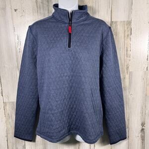 J.Crew 1/4 Zip Pullover S | Blue Quilted Fleece | NWT | Cozy Layer | MSRP $98